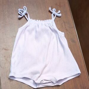 Baby Pink Ribbed Romper